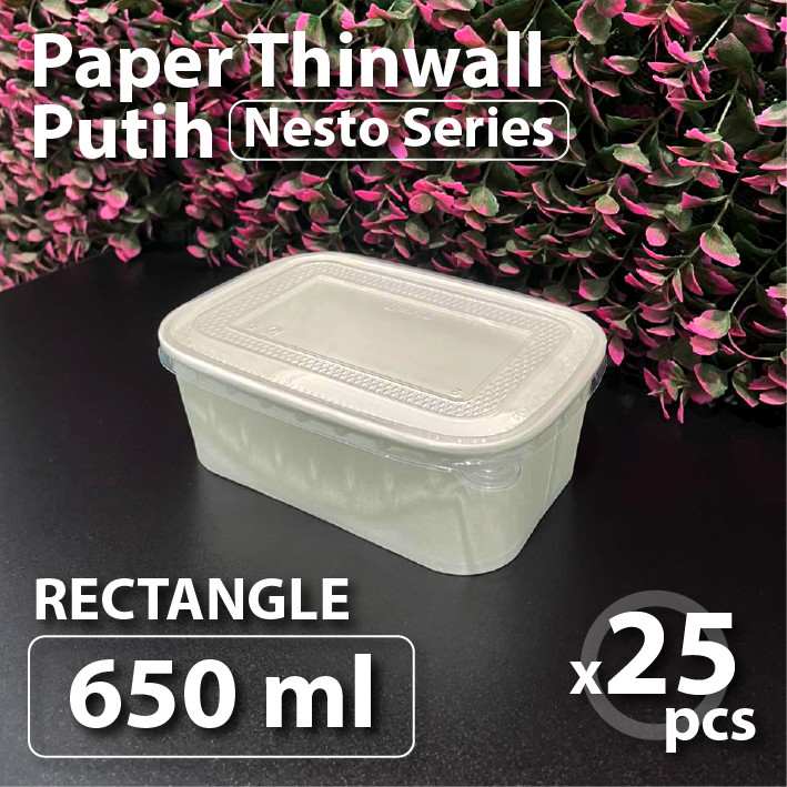 25 pcs pack - Paper Thinwall 650 WhiteML POLOS - Rectangle - Nesto