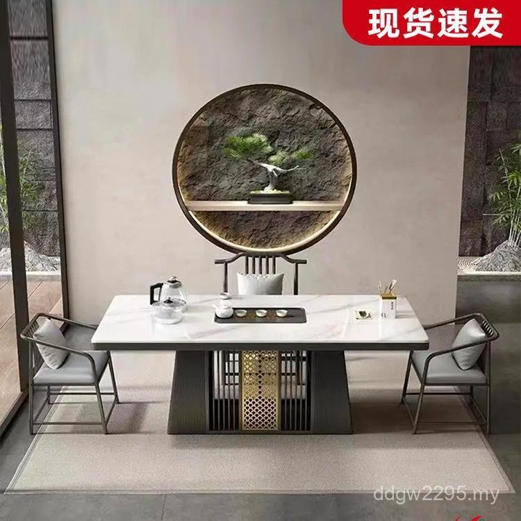 Balcony Luxury Office Simple Coffee Table Tea Board Tea Set Tea Table Household Light Table Tea Table Modern Small Set Rock 6M0G