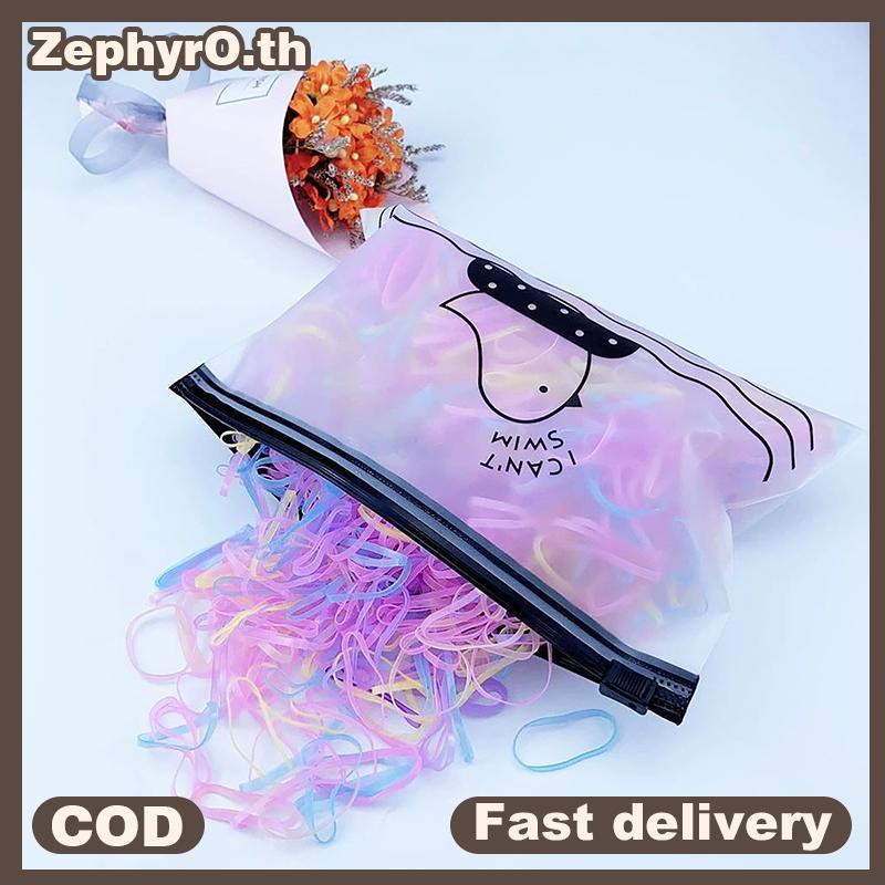 null 1000pcs Girls Colourful Disposable Rubber Band Elastic Hair Bands  Children Ponytail Holder Bands For Kids Accessories null