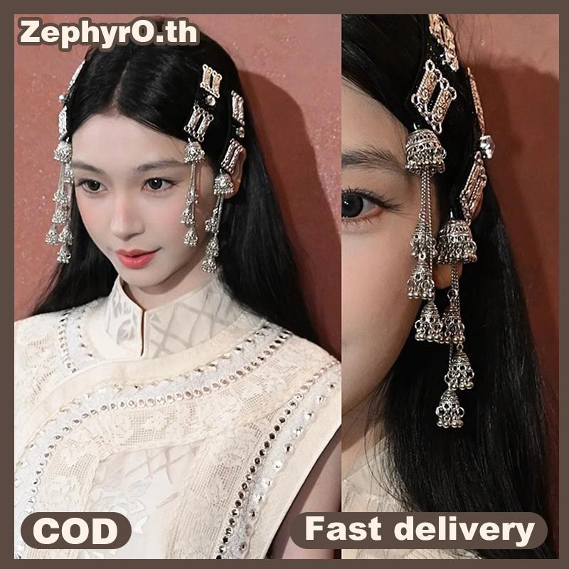 null Elegant Silver sels Hair Clip Handmade Hairpiece Alloy Texture Long sels Hair Accessories null