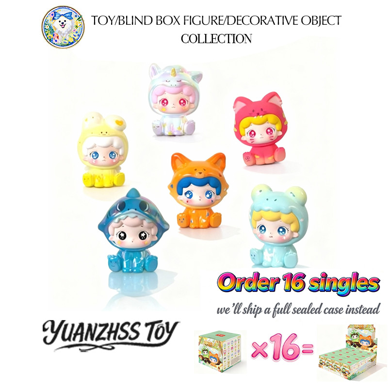 Pop Art Dotted Forest Wonderful City Mini Blind Box Cute Beans Figurines Toy Dolls Full Set