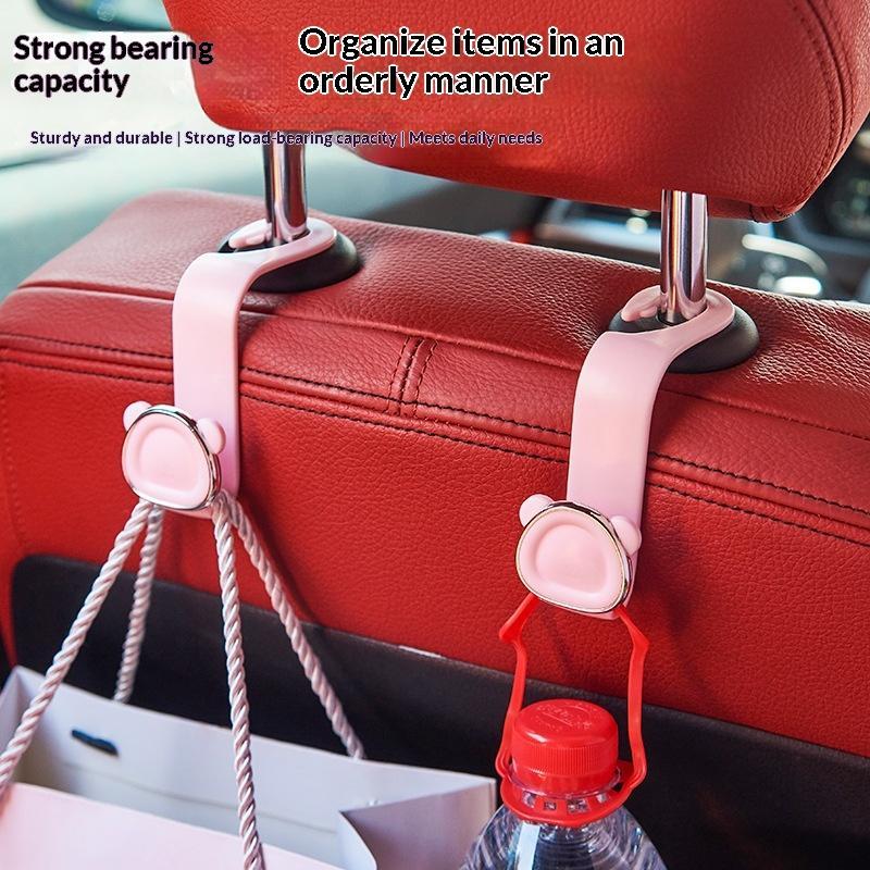 Multi-functional Car Hook Phone Mount Creative Rear Headrest Hook Vehicle Locking Phone Holder