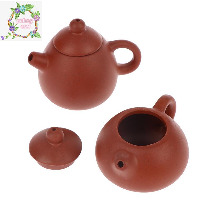 PUCOOL Handcrafted Pottery Teapot 25ML Poet Size Kettle Mini Handstand Fingertip Tea Pet for Gifting Travel Use TH