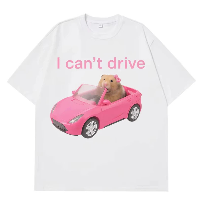 Camiseta estampada de moda i cant Drive funny Hammer me Homestay Riadah Wanita Pakaian Jalanan