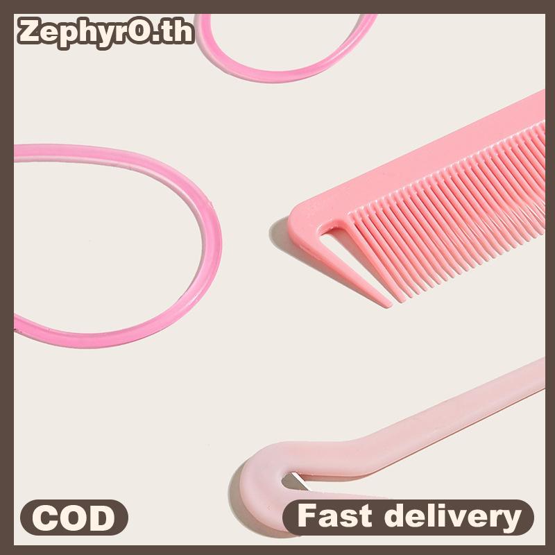 null 4pcs/set French Braid Tool Loop Elastic Hair Bands Remover Cutter Rat Tail Comb Metal Pin Tail Braiding Combs for Hair Styling null