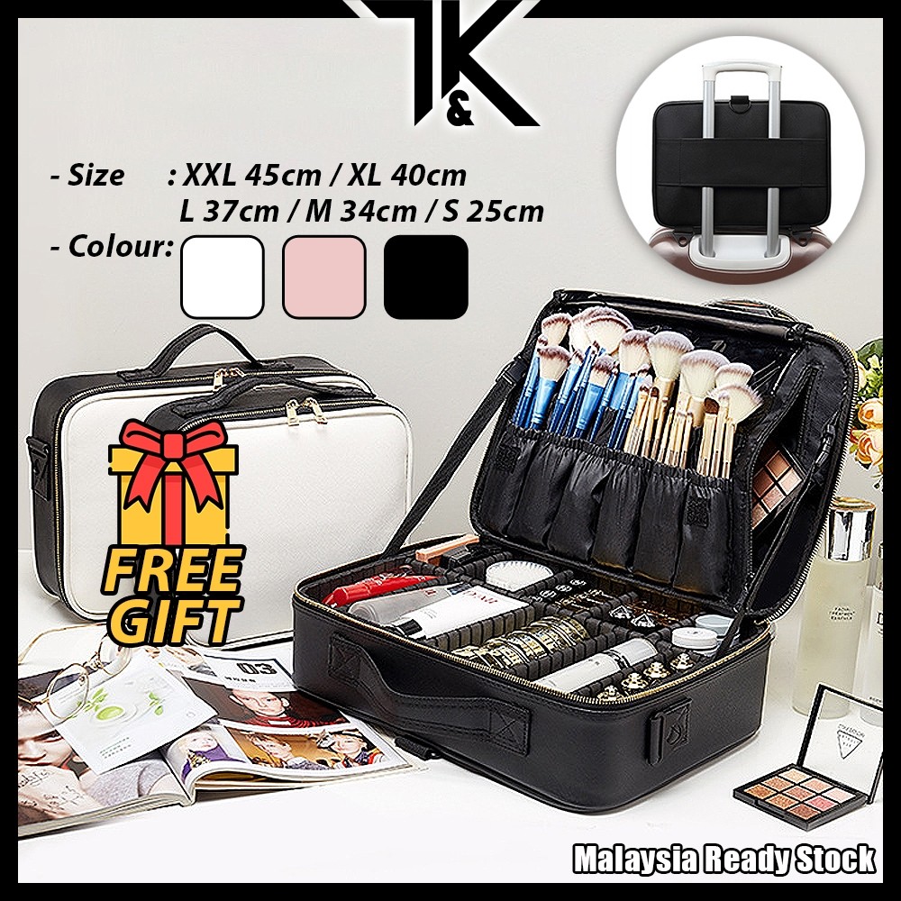 [LOCAL] Travel Makeup Storage Bag Small/Medium/Large Portable Cosmetic Organizer Beg for Luggage 旅行化妆包 便攜