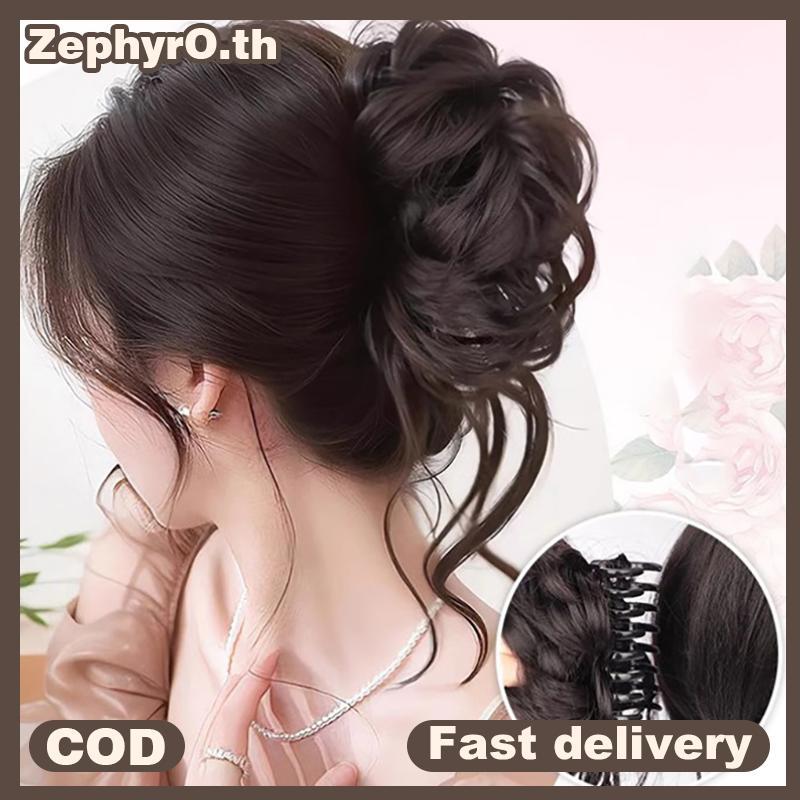 null Women Synthetic Hair Bun Bud Wig Bag Claw Clip To Increase Hair Pony Tail Hair Piece Daily Party Lifelike Styling Tools null