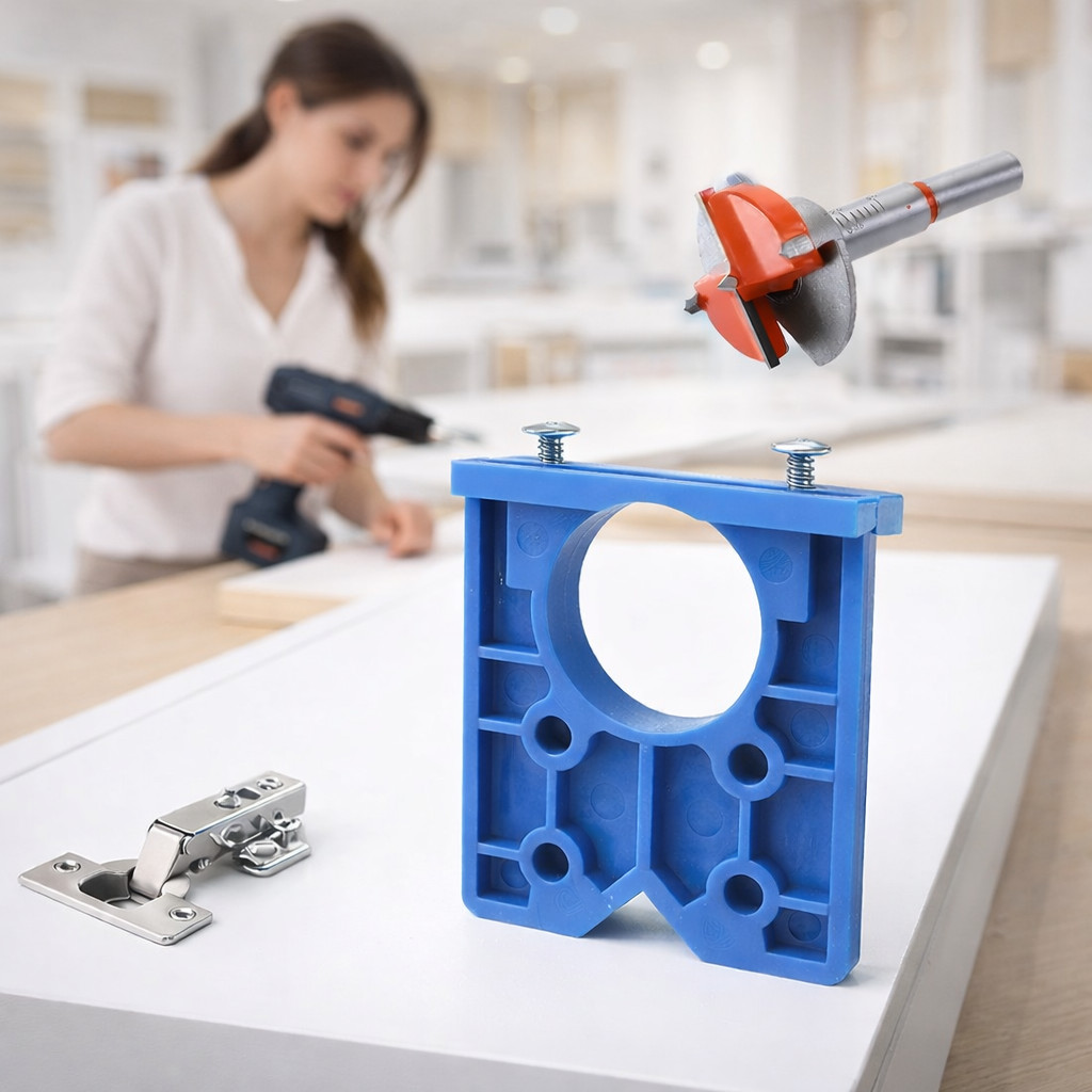 35mm Hinge Jig Locator Concealed Cabinet Door Hole Drilling Hardware Tool
