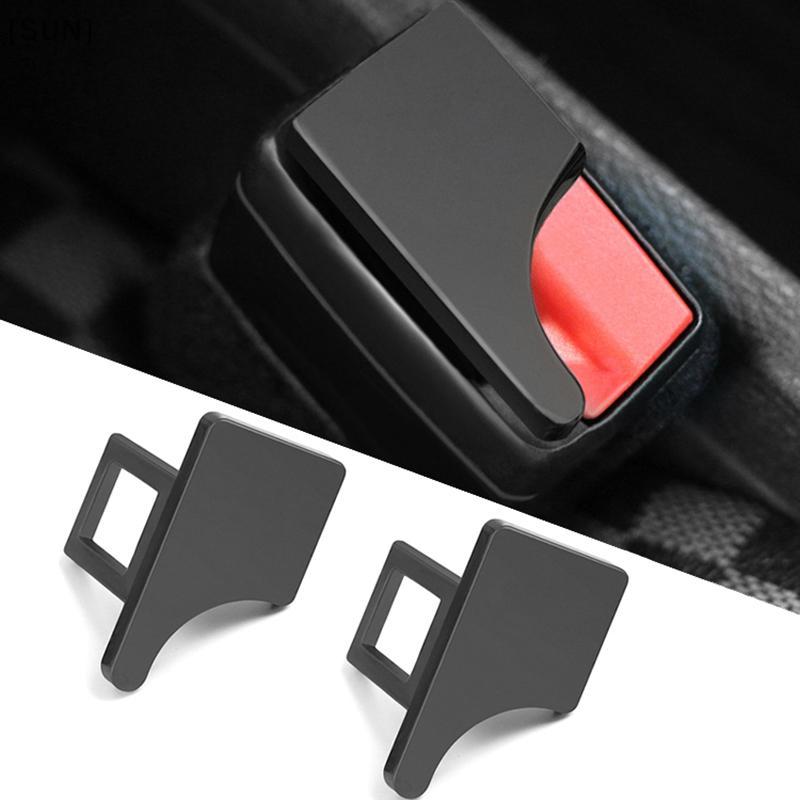 [SUN] Hidden Car Safety Belt Bule Clip Metal Insert Card Interior Seat Bules Alert Silencer Seatbelt Auto Accessories null