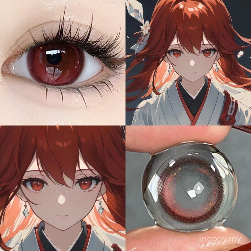 Uesugi Eriyi cos Cosing Contact Lens Half Year Polishing Red Large Diameter Dragon Fantasy cos Year Polishing Contact Lens 2PW
