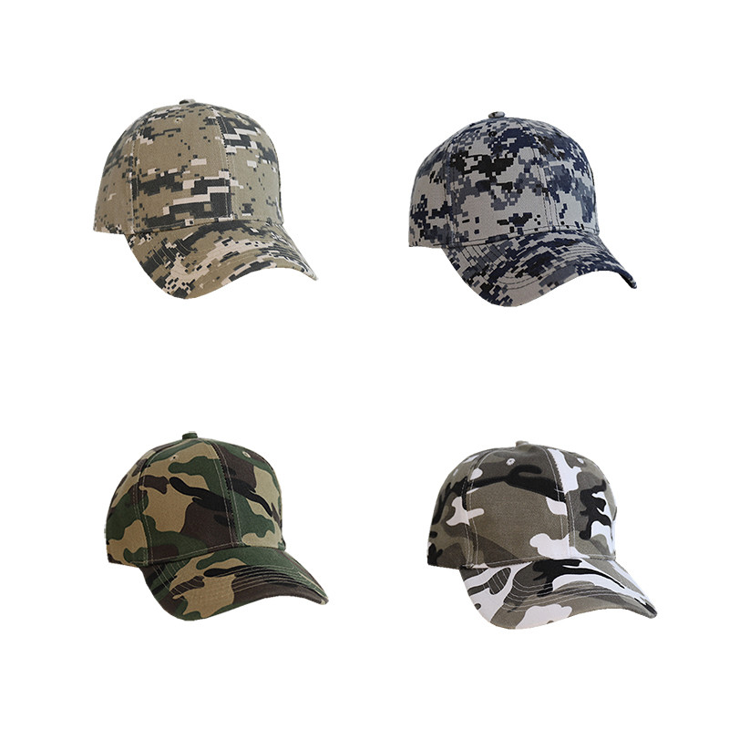 Spring Summer Camouflage Peaked Cap Men Women Sunscreen Sun Hat Outdoor Baseball Cap Curved Brim Fishing Hat Youth Leisure