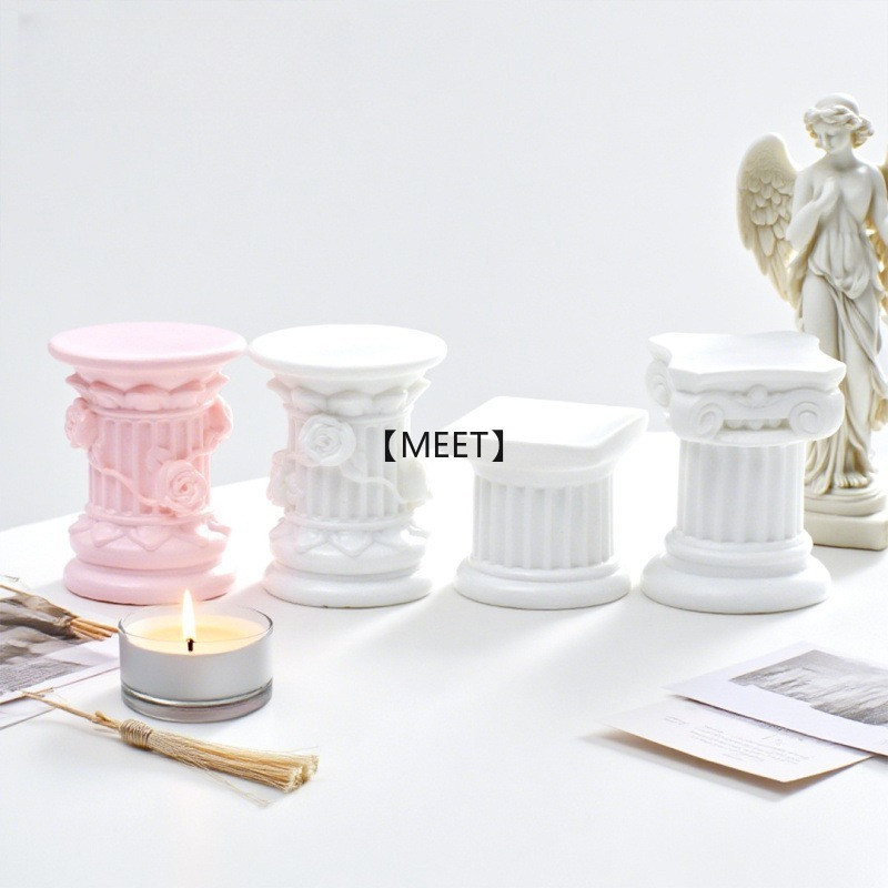 [MEET] 1 Piece/Pack DOLLHOUSE European Retro Roman Column Candle Holder DIY Resin Jewelry DIY Handmade Materials