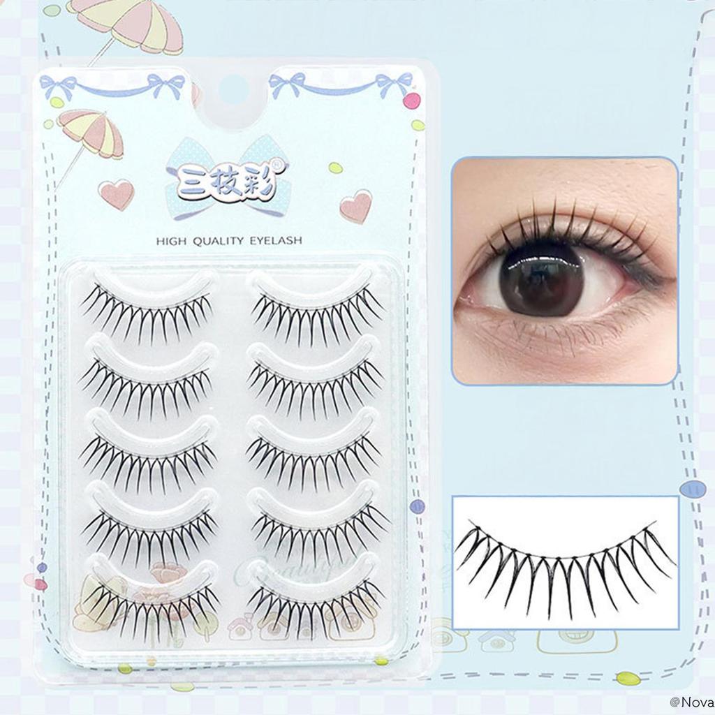 U Shape Full Strip Lashes for Woman Black Simulation False Eyelashes for Dating Wedding Daily Use