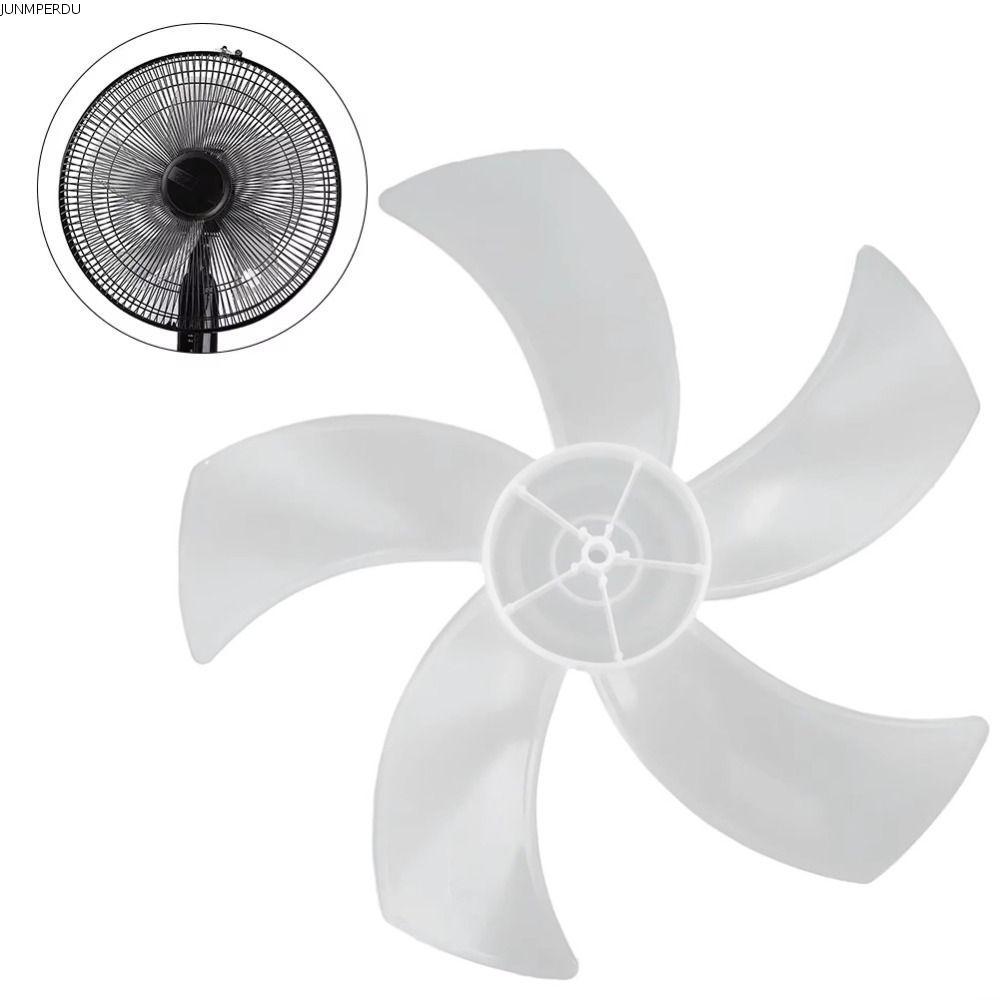 JUNMPER2R Fan Blade, Big Wind Slow Noise Five Blades Fan, Durable Plastic Accessories for Pedestal Table Wall Fan
