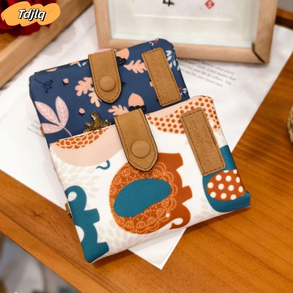 TDJLQ Coin Purse, Zipper Hasp PU Short Wallet, Fashion Leather-Capacity Printing Money Bag Women Girl