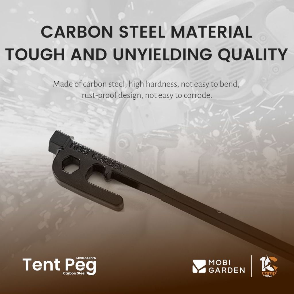 Pasak Khemah Carbon Steel Mobi Garden 30cm