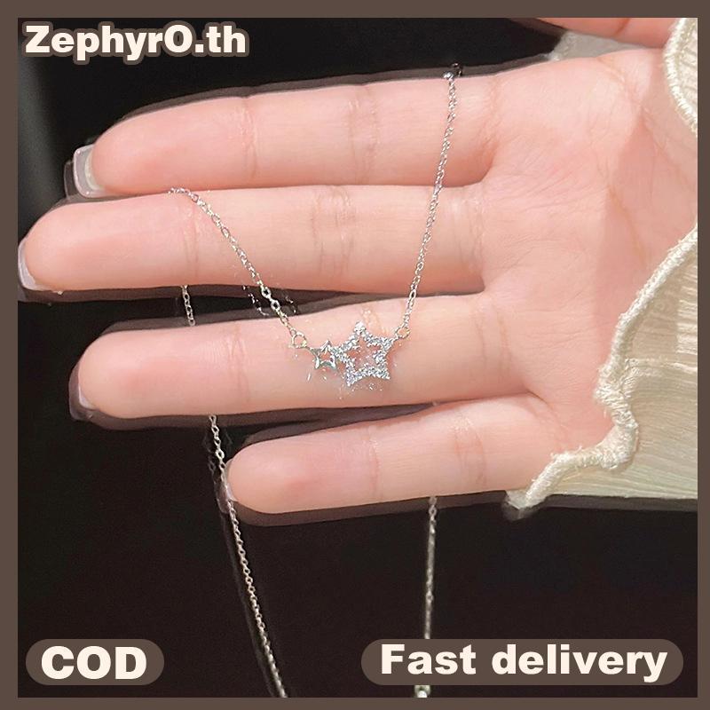 null Light Luxury Sweet Star Nelace For Women Girls Simple Exquisite Versatile Pentagram Clavicle Chain Jewelry Accessories Gifts null