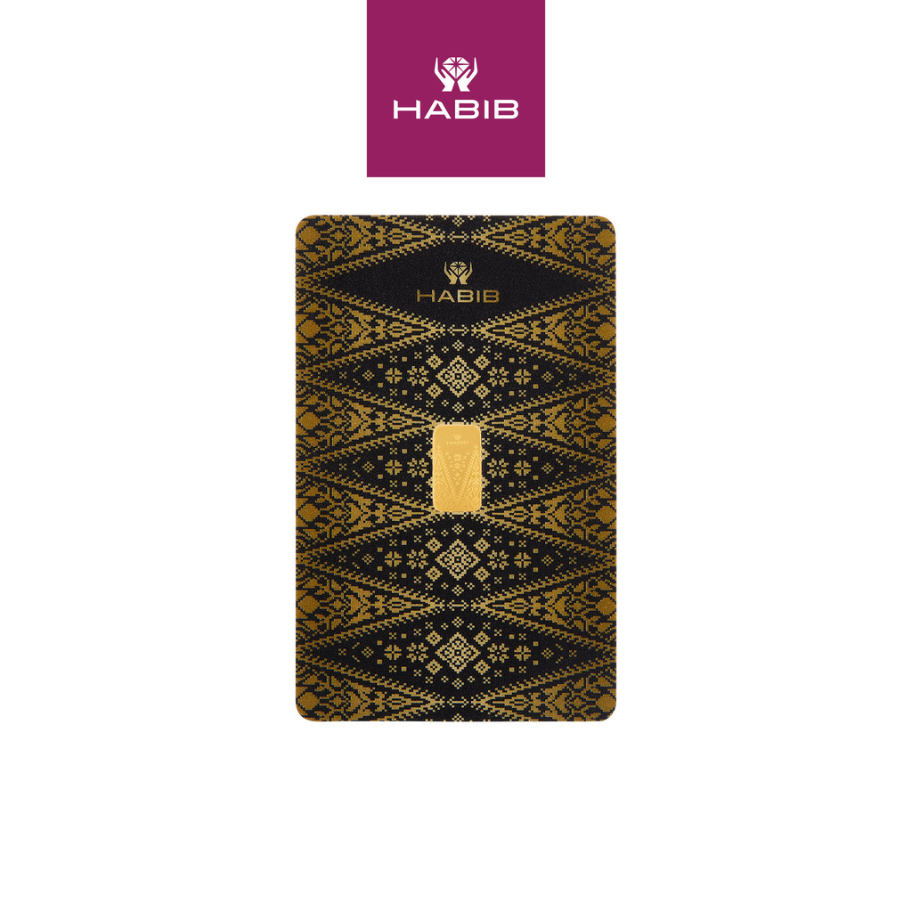 HABIB 1g 999.9 Gold Bar (Songket Collection)  - Manufactured by LBMA Goods Delivery Refiner