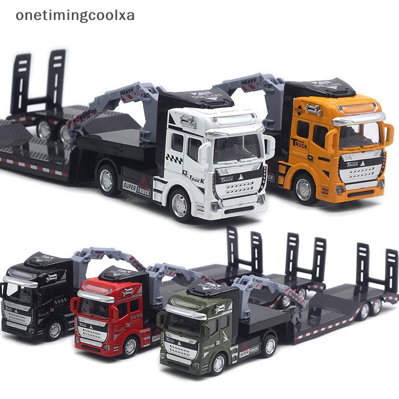 null 1: 50 Alloy City Flatbed Transport Vehicle, Multiple Trailers, 33CM Car Model, Cloud Ladder Tru, Excavator null
