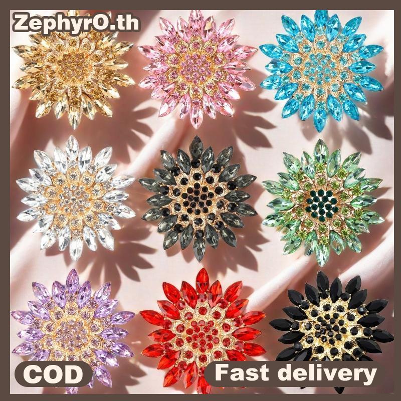 null Women Vintage Crystal Baroque Brooches Pins Exquisite Retro Flower Badges Corsage Party Clothing Accessories Pins null