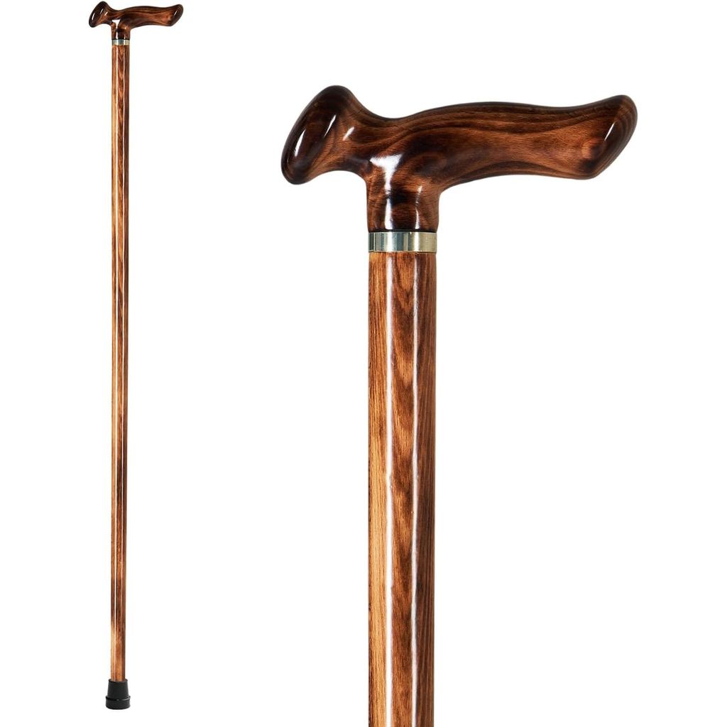 Tongkat Kayu Buatan Tangan Lelaki dan Wanita GUYUE, Reka Bentuk Ergonomik, Tongkat Berjalan Mewah Kayu Padu Semula Jadi, Tongkat Lelaki, Hadiah Ideal