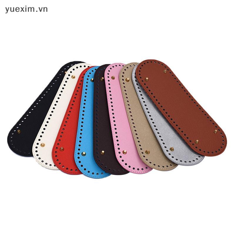 null 30*10cm Oval Bottom For Knitted Bag PU Leather Bag Accessories Handmade Bottom DIY Crochet Bag Bottom Solid Color Bag Part null