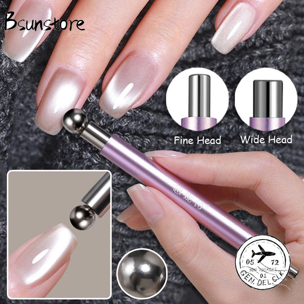 BSUNSTORE Cat Eye Nail Art Magnetic Tool, Thickened Dual-purpose Nail Magnetic Stick, Magnetic Suction Double Headed Multifunctional Nail Magnetic Stick With Steel Balls