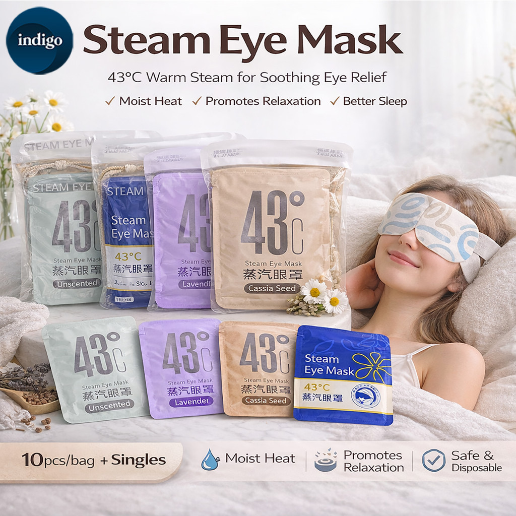 10pcs/pack ​​Steam Eye Mask 43℃ Heated Eyeshade Promotes Sleep Relieves Dry Eyes 蒸汽热敷眼罩缓解疲劳