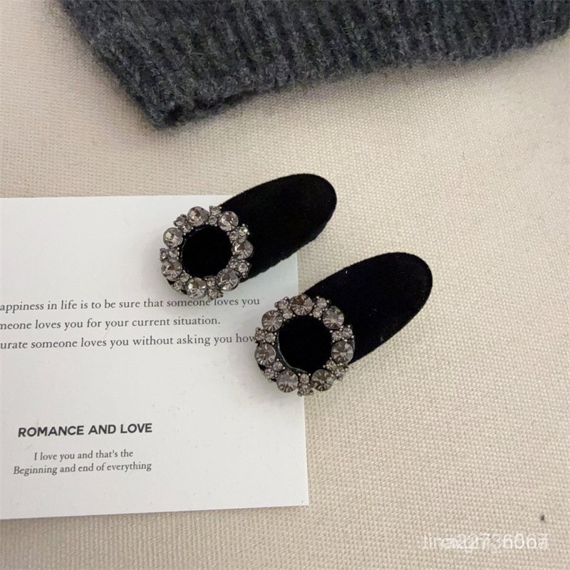 Same Day Delivery Next Duckbill Clip Exquisite Forehead Bangs Small Side Female bb Rhinestone High-End Korean Style Hair Headdress HDOO Coming Soon