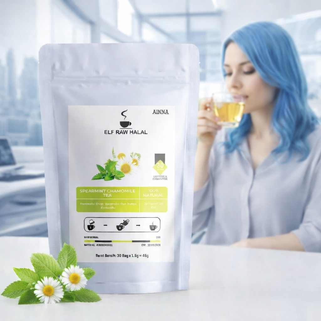 Spearmint Chamomile Tea Hormone Support – Herbal Tea PCOS