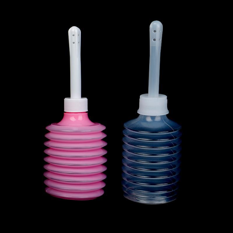 [ENJ] 200ML 8Holes Disposable Vaginal Anal Douche Retractable Wash Cleaning Anus Clean null