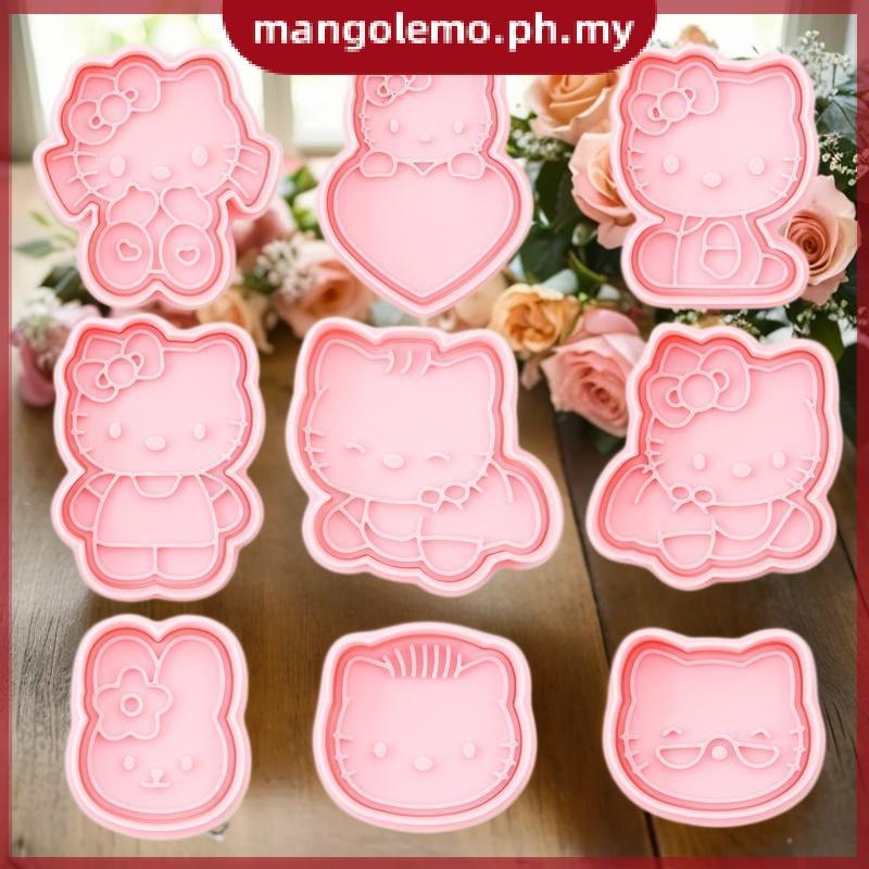 [MANGO] 3D Hello Kitty Baking Tool Set Cute Cartoon Cookie Baking Mold Press Cookie Cutter Kitchen Flip Sugar Baking Tools GOOD