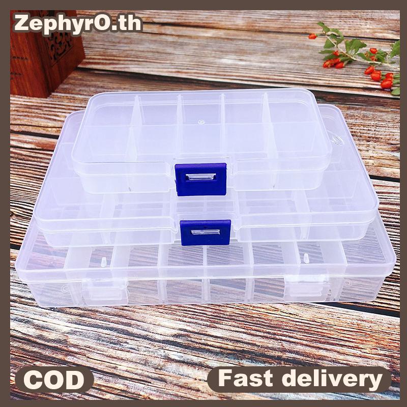 null 10/15/24 Grids Compartment Transparent Container Box Jewelry Stones Paing Plastic Removable Box Nail Art Tool Storage Case null