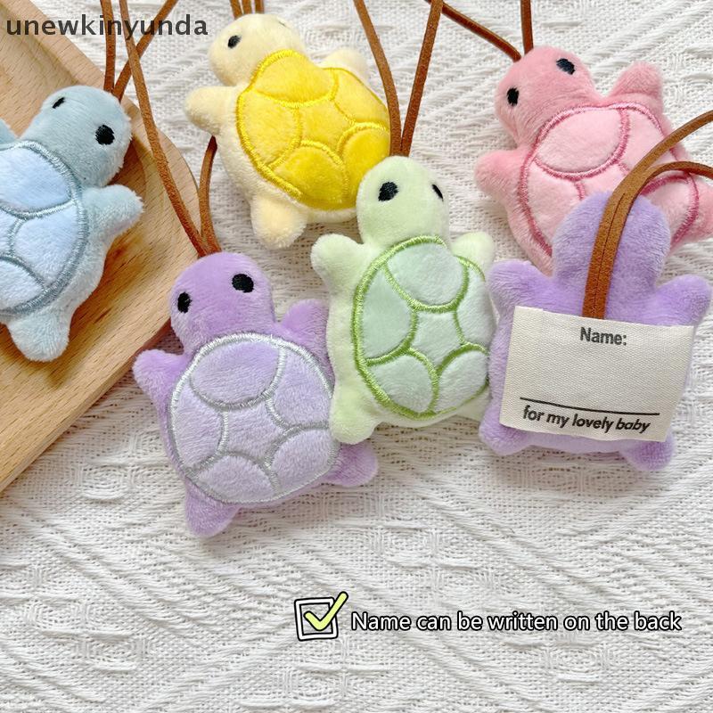 UU Cute Cartoon Plush Turtle Keychain Kawaii Turtle Doll Unique Design Squeak Knapsa Decor Car Keychain Pendant Accessories MY