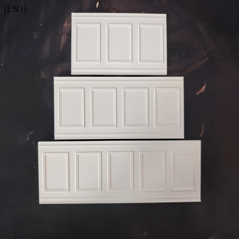 [ENJ] Dollhouse Miniature Wall Skirt Panel Square Style Micro Landscape Window Scene Display Model Building Supply null