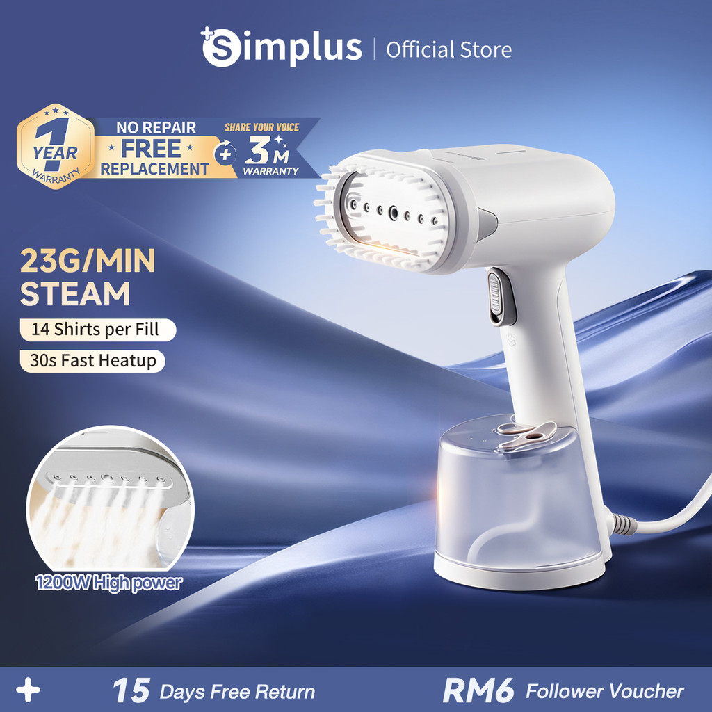 Simplus Handheld Garment Steamer丨1200W丨 /min Steam丨 Water Tank丨30s Quick Preheat丨 lightweight GTJH019