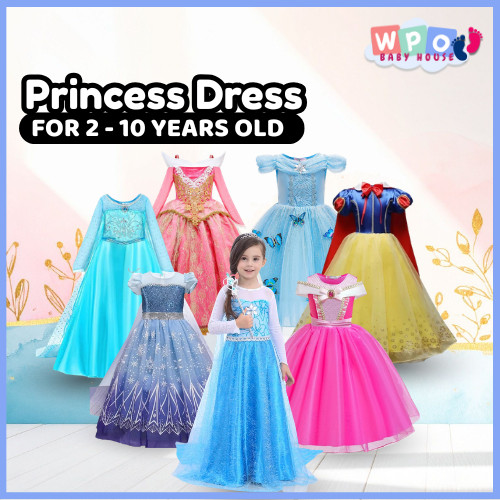 Girls Princess Dress Fancy Elsa frozen / Snow White Dress Halloween Cosplay Costume Birthday Party Clothing for Kids