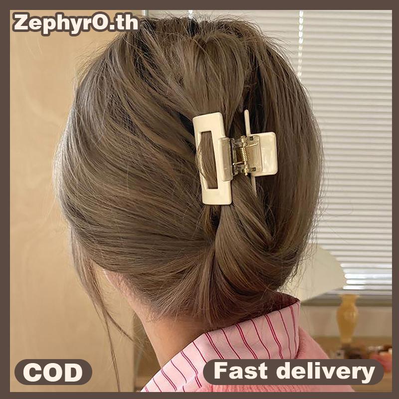 null Fashion Acrylic Hair Claws Square Acrylic Hair Clip For Women Girls Multiple Color Hairpins Ponytail Hair Clip Hair Accessories null