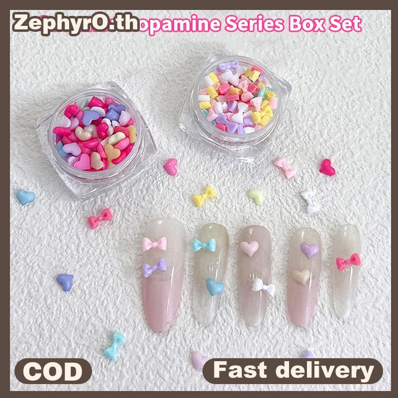 null 1 Box 3D Resin Moon Stars Nail Art Accessories Love Heart Bow Charms For Manicure Decor Nails Decoration Supplies Material null