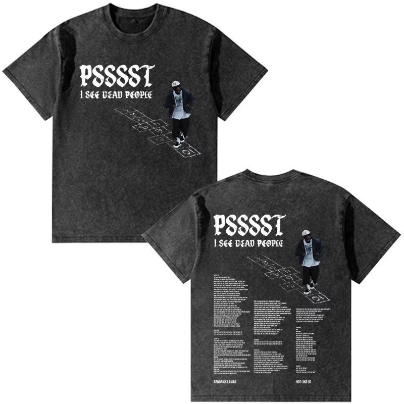Rapper Kendrick Lamar Mereka Tidak Suka Kami T-shirt Lelaki Wanita Fesyen Hip Hop Vintage Kemeja-T Besar Kapas T-Shirt