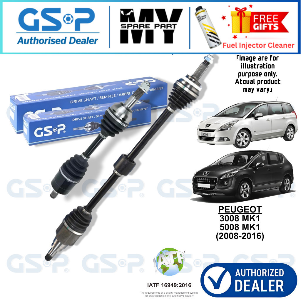 - FREE GIFT - GSP DRIVE SHAFT FOR PEUGEOT 3008 MK1 5008 MK1 (AUTO/MANUAL)