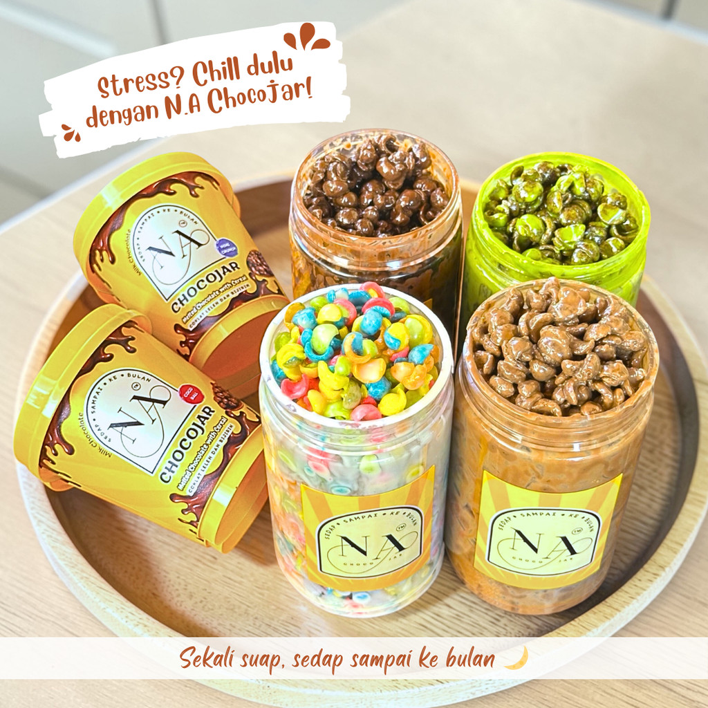DOORGIFT N.A Kokojar Coklat Gelap Leleh 300ml Chocojar Chocolate Balang 5 Cereal Goodies Crunch Donut Koko Matcha white