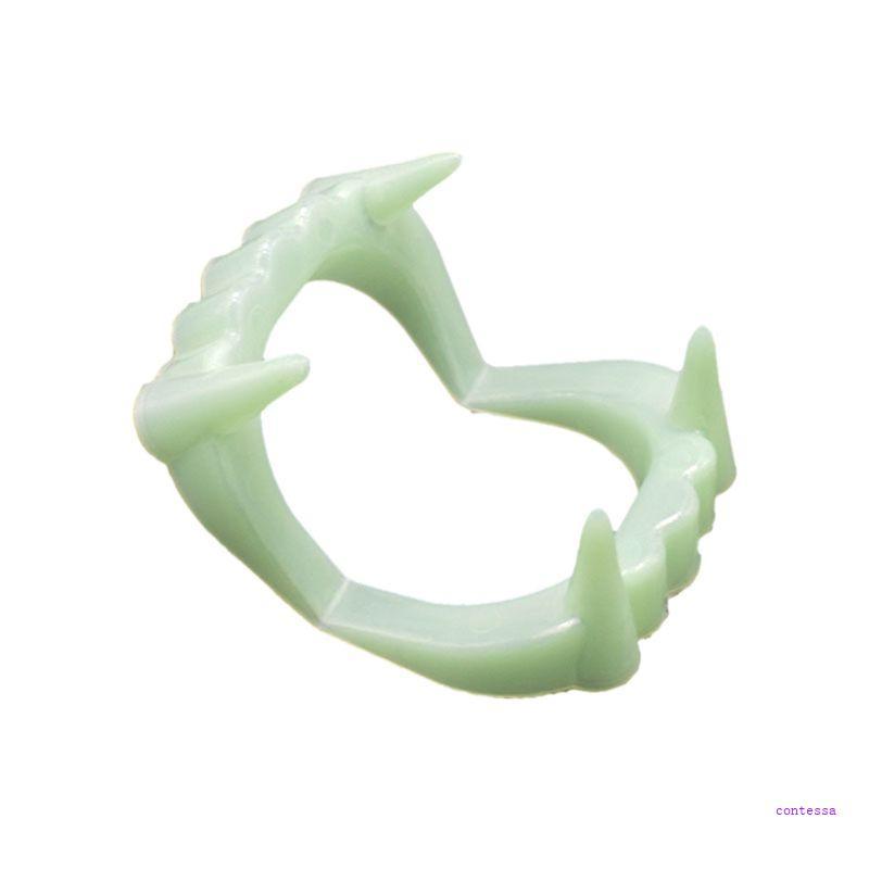 CON for Vampire Fangs Halloween Party Props Luminous Teeth April Fool s Day Prank Toy Realistic Trick Teeth for Cosplay