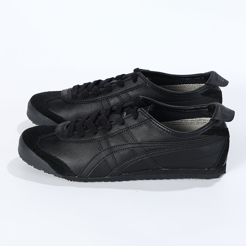 Shoes Fashion Onitsuka Men's and Women's Shoes Versatile Casual Shoes Anti Slip Sports Shoes Comfortable and Breathable Leather Shoes All Black MZCB