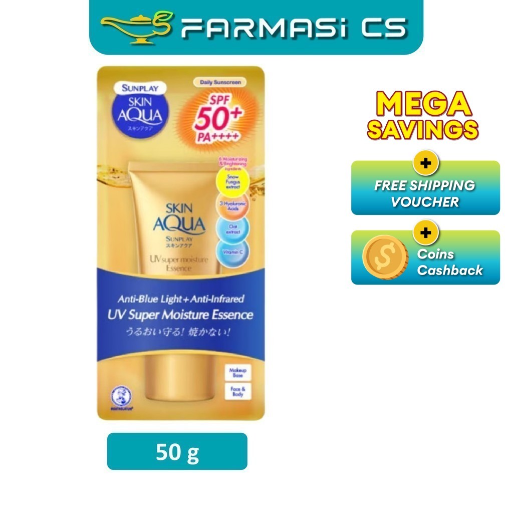 Mentholatum Sunplay Skin Aqua UV Super Moisture Essence SPF 50+ PA++++ 50g EXP:12/2027