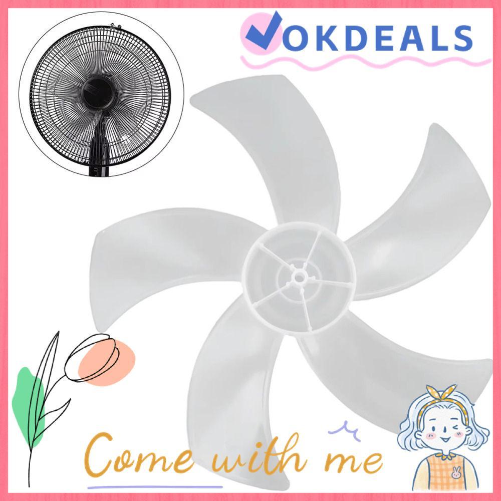OKDEALS Five Blades Fan, Big Wind Slow Noise Fan Blade, 16 Inch Accessories for Pedestal Table Wall Fan