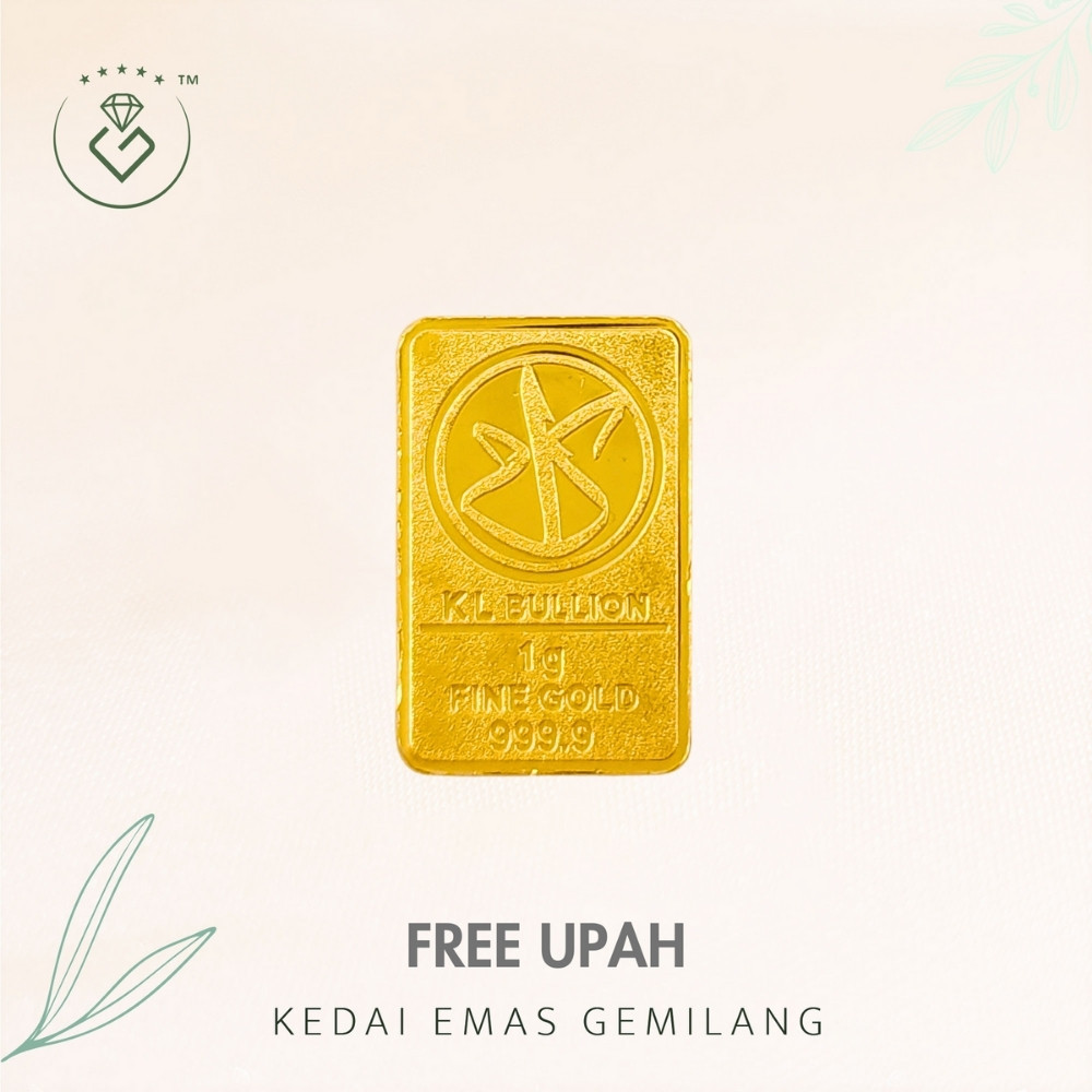 [Kedai Emas Gemilang] 8001297 Kl Bullion 1G Gold Bar (1.4Cm) (1G) [999&hellip;
