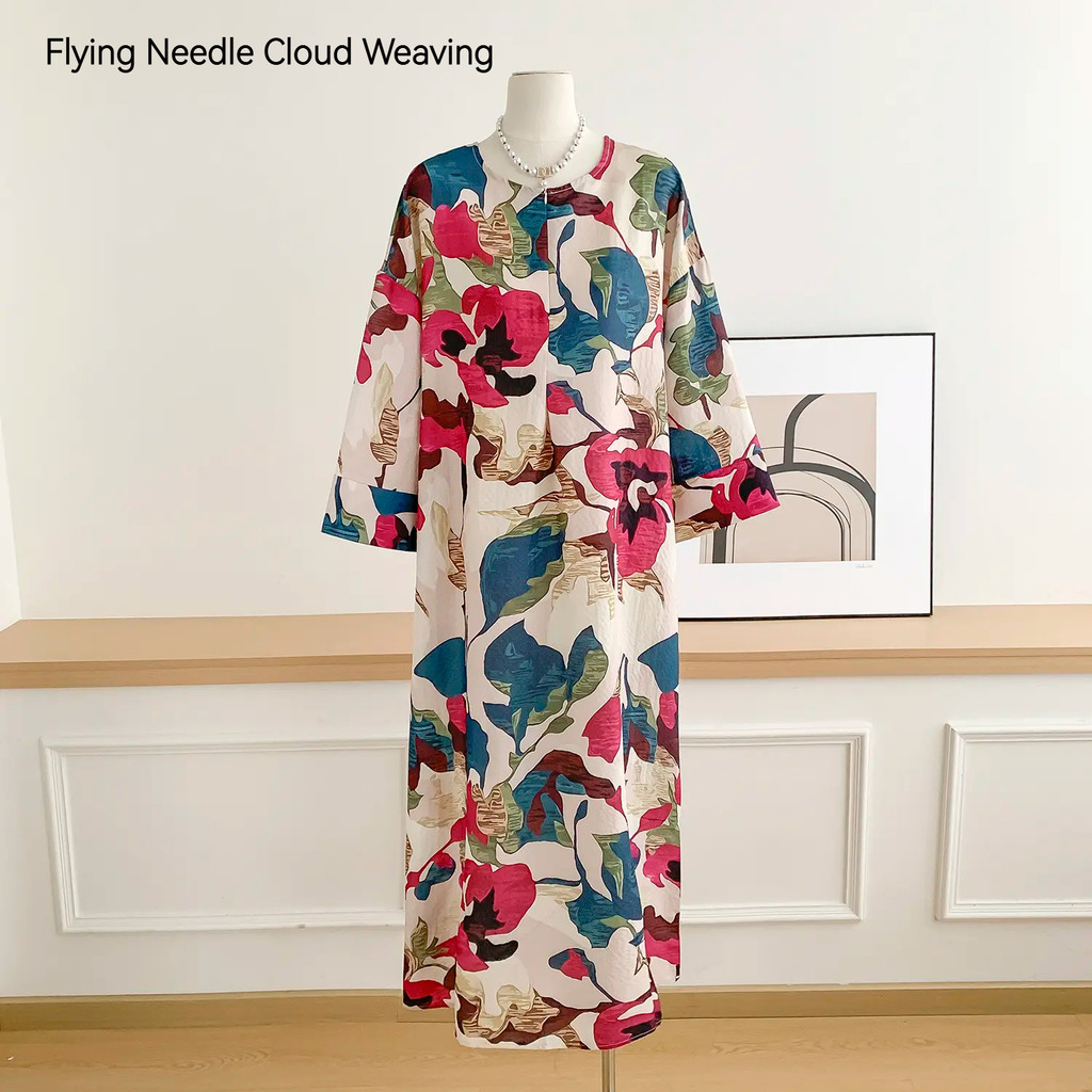 Nursing Kaftan, Farhah, Free Size, Zip Closure, New Islamic Nursing Clothing 2026, free size with zipper, very suitable for mothers.