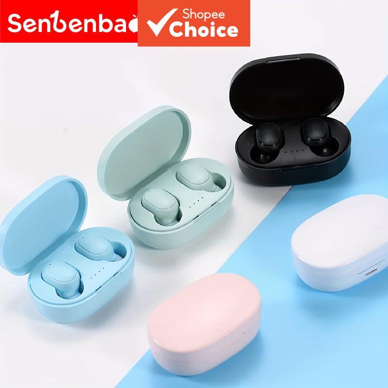 SenBenBao A6s Earphones TWS Earbuds Wireless Bluetooth Headphones In-Ear HiFi Stereo ANC ENC HD Calls with Charging Case for Smartphones