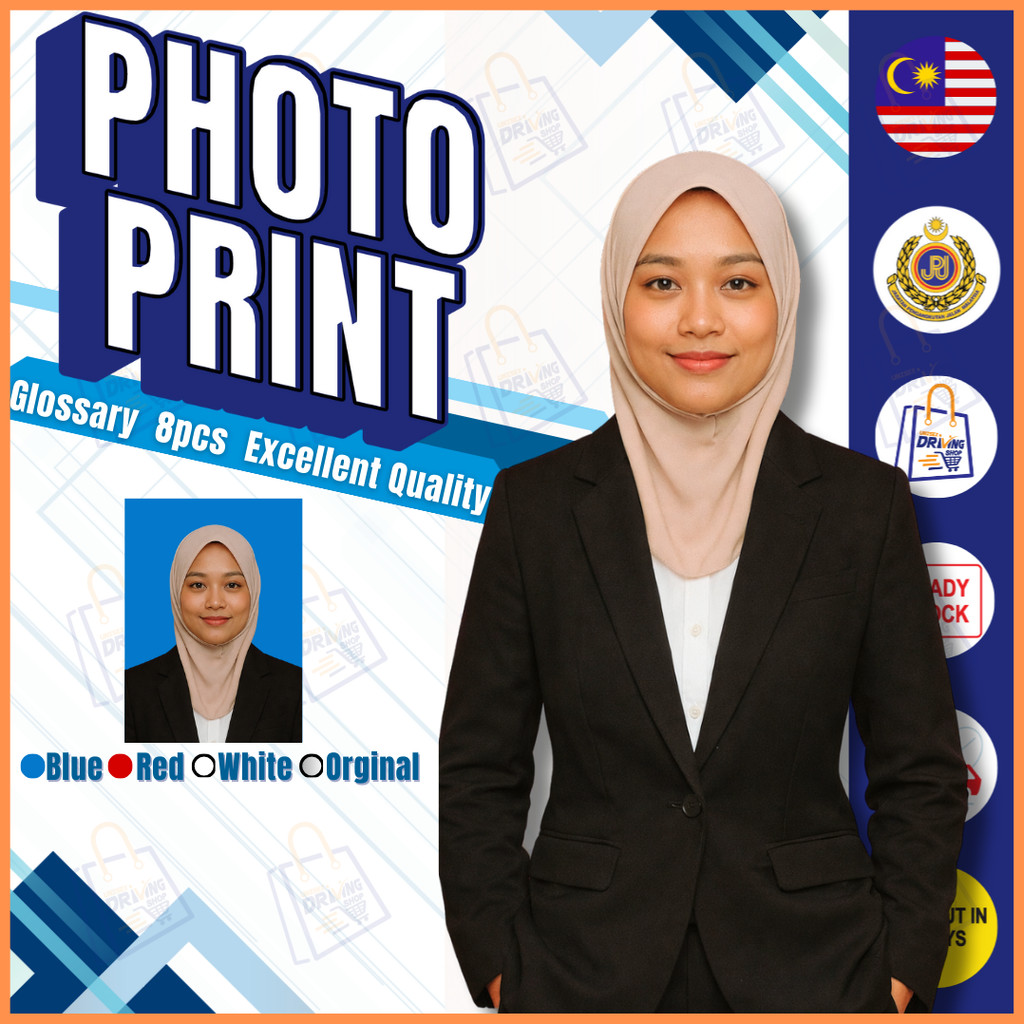 Photo Fast Print Service License Size Passport Visa IC ID Picture Cepat Cetak Cuci Gambar Lesen Pasport Saiz Ukuran